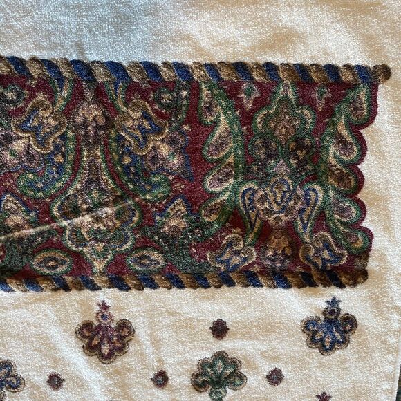 Vintage Springmaid Set Of 2 Bath Towels Geometric Print Cream Brown 25”x48” EUC! - Picture 3 of 8